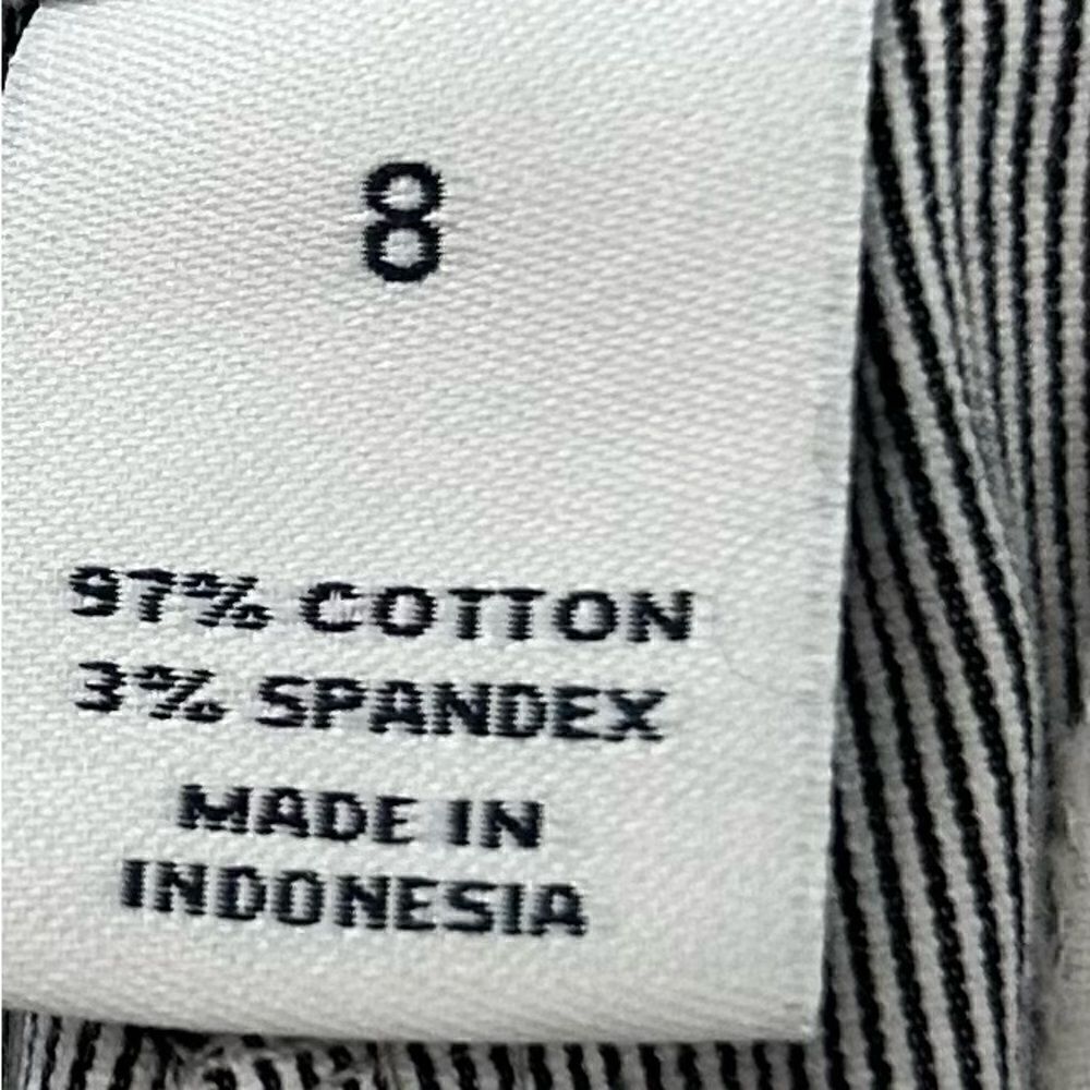 Charter Club Gray Pinstripe Cropped Cotton Blend Pants Size 8 - Picture 7 of 13